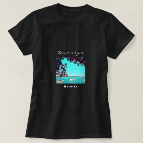 Boats on the harbour Drummoyne Sydney travel T_Shirt