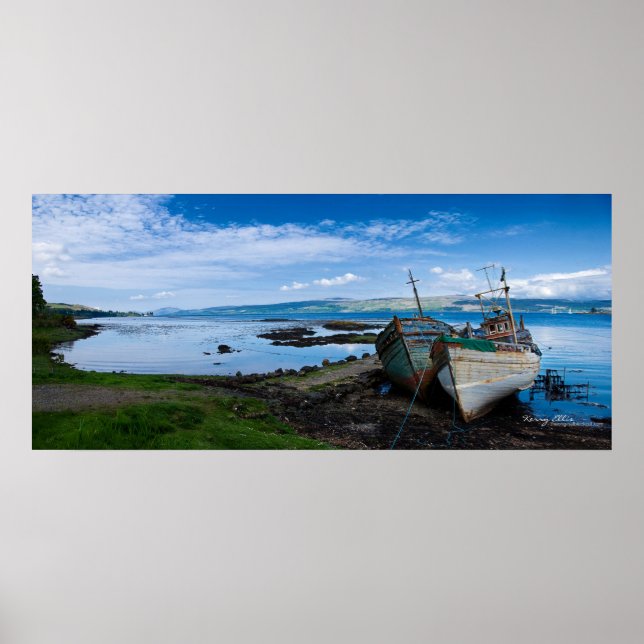 Boats on the Isle of Mull Poster (Front)