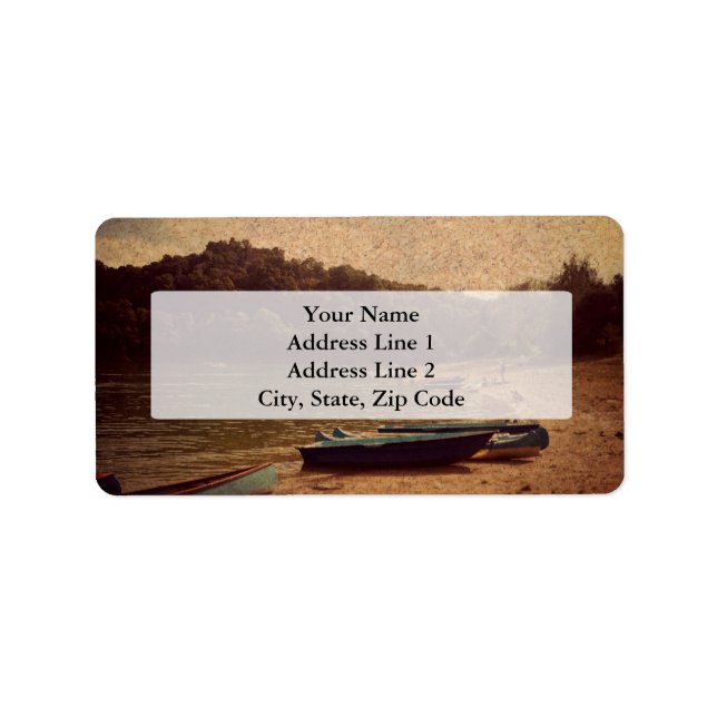 Boats on the lake Address Labels (Front)