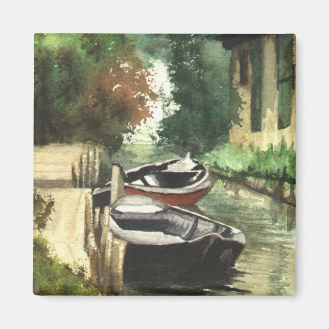 Boats on the River Magnet (Front)