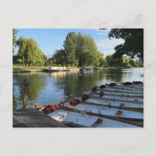 Boats on the River, Stratford Upon Avon UK Travel Postcard
