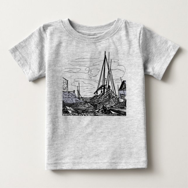 boats on the sea baby T-Shirt (Front)