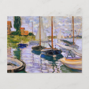Boats on the Seine by Claude Monet Postcard
