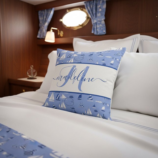 Boats personalized Throw Pillow (Creator Uploaded)