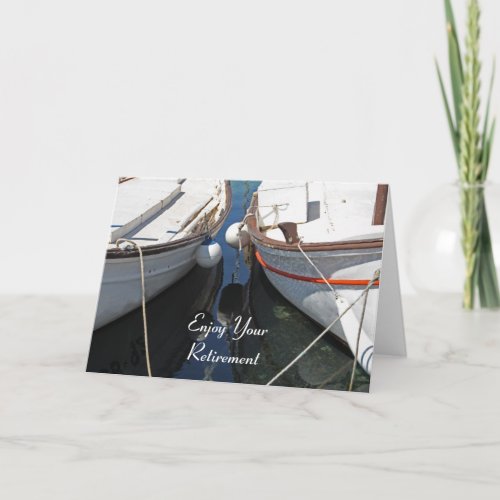 Boats Reflection Retirement Card