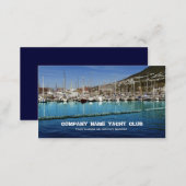 Boats sailing yacht club in harbor business business card (Front/Back)