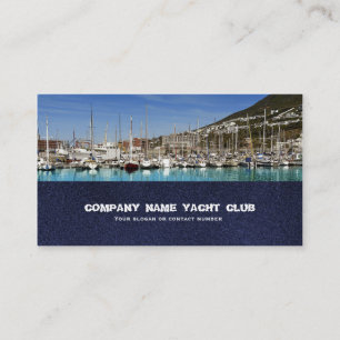 Boats sailing yacht club in harbor business card