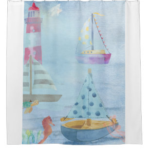 Boats Shower Curtain