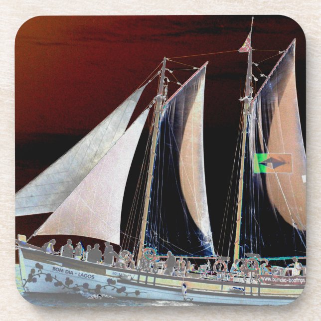 Boats under Sail Beverage Coaster (Front)