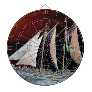 Boats under Sail Dartboard