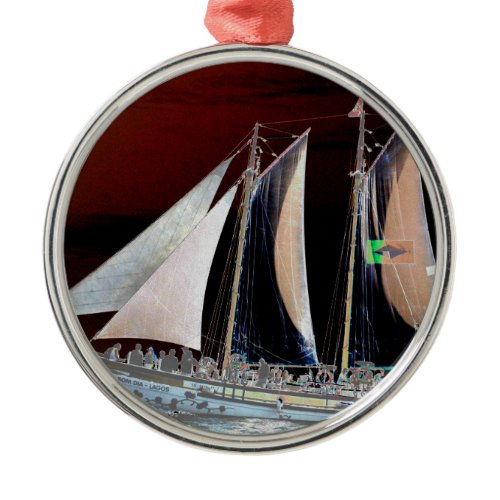 Boats under Sail Metal Ornament