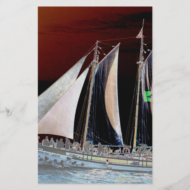 Boats under Sail Stationery (Front)