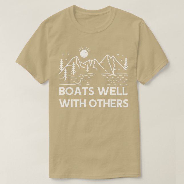 Boats Well With Others Swinger Boating  T-Shirt (Design Front)