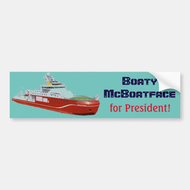 Boaty McBoatface for President! Bumper Sticker (Front)