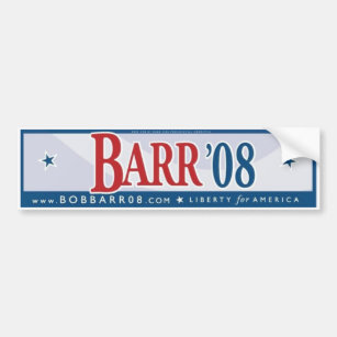 Bob Barr 08 Bumper Sticker