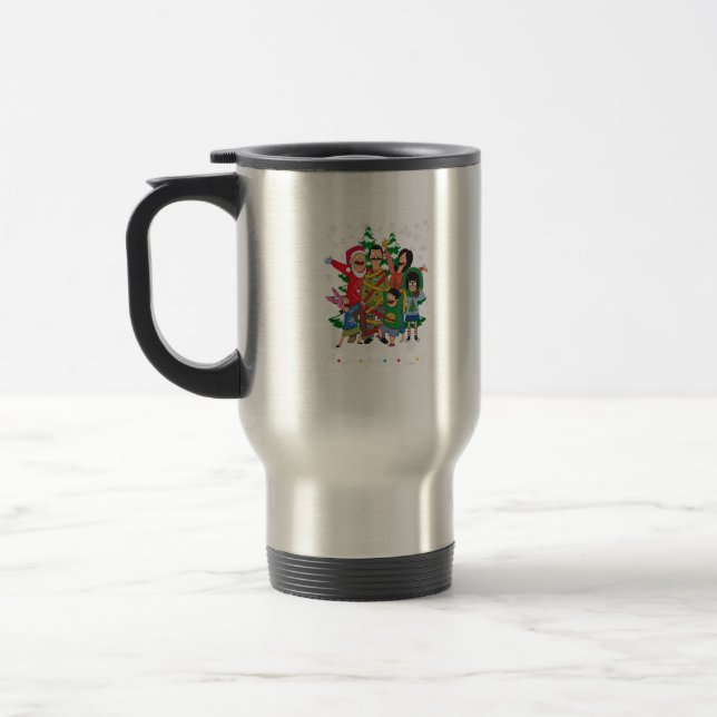 Bob Burgers Family Christmas for Man Woman Travel Mug (Left)