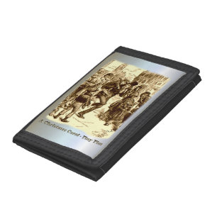 Bob Cratchit and Tiny Tim Christmas Carol Trifold Wallet