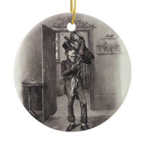 Bob Cratchit and Tiny Tim, from 'Charles Dickens: Ceramic Ornament
