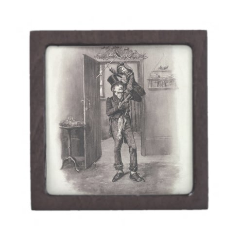 Bob Cratchit and Tiny Tim from Charles Dickens Jewelry Box