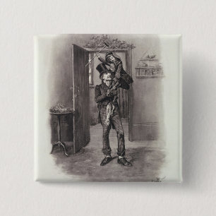Bob Cratchit and Tiny Tim, from 'Charles Dickens: Pinback Button