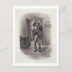 Bob Cratchit and Tiny Tim, from 'Charles Dickens: Postcard