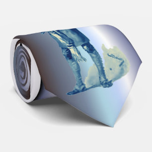 Bob Cratchit Holding Tiny Tim Christmas Carol Neck Tie