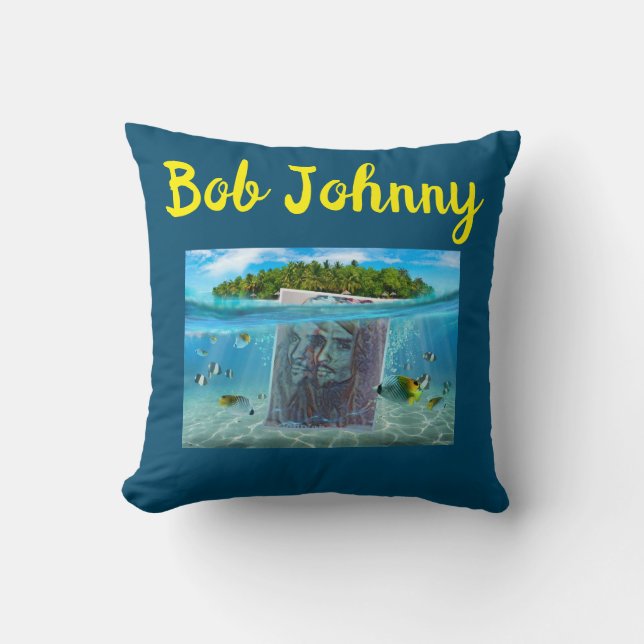 Bob Johnny Sierkussens Throw Pillow (Front)