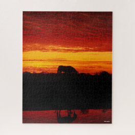 Bob Langrish Arab Horse Grazing at Sunset Jigsaw Puzzle