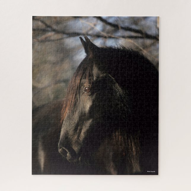 Bob Langrish | Black Tennessee Walker Headshot Jigsaw Puzzle (Vertical)