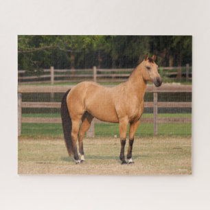 Bob Langrish Buckskin Quarter Horse Standing Jigsaw Puzzle