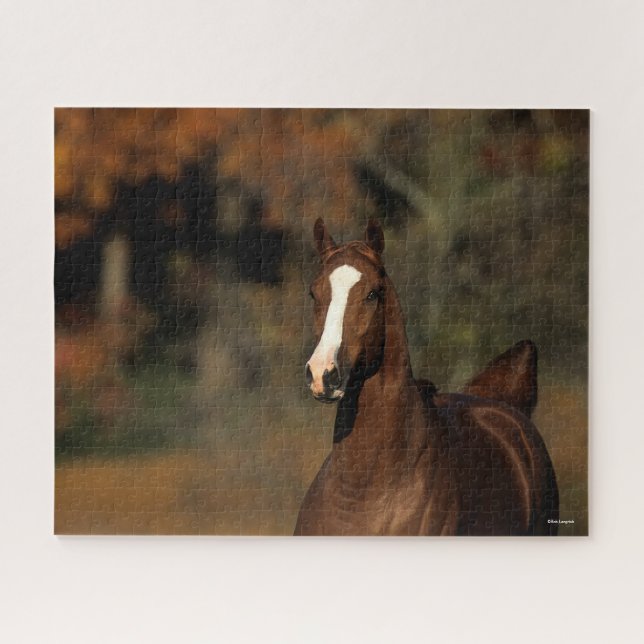 Bob Langrish | Chestnut Thoroughbred Headshot Jigsaw Puzzle (Horizontal)