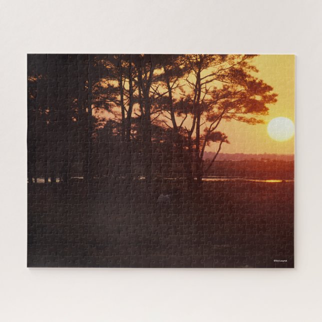 Bob Langrish | Chincoteague Grazing Sunset Jigsaw Puzzle (Horizontal)