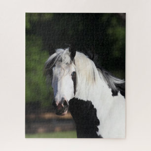 Bob Langrish Gypsy Vanner Horse Headshot Jigsaw Puzzle