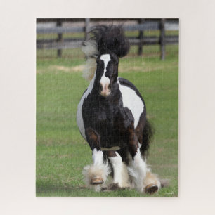 Bob Langrish   Gypsy Vanner Running Jigsaw Puzzle