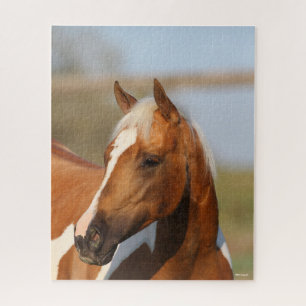 Bob Langrish Paint Horse headshot Jigsaw Puzzle