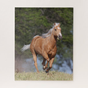 Bob Langrish Palomino Quarter Horse Running Jigsaw Puzzle