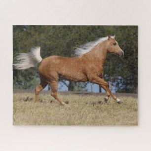 Bob Langrish Palomino Quarter Horse Running Jigsaw Puzzle