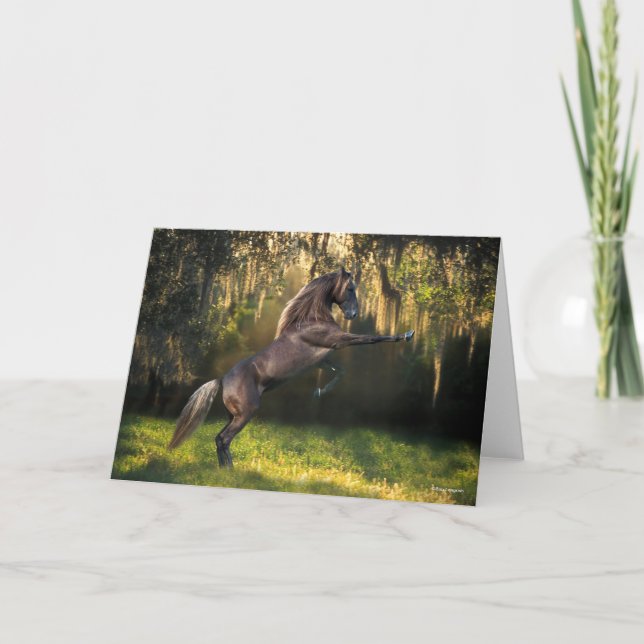 Bob Langrish | Rocky Mountain Horse Rearing Card (Front)