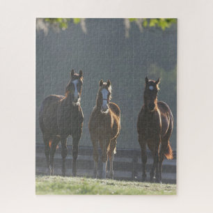 Bob Langrish Three Quarter Horse Youngsters Jigsaw Puzzle