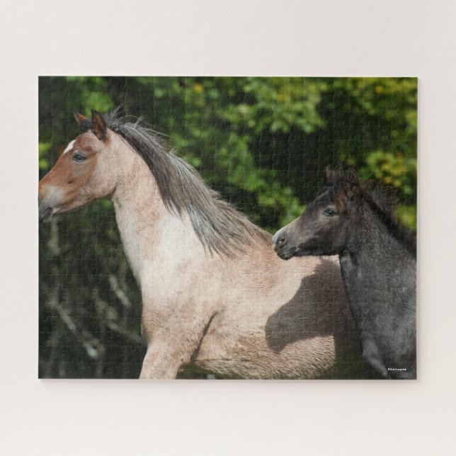 Bob Langrish | Welsh Pony Mare and Foal Headshot Jigsaw Puzzle (Horizontal)