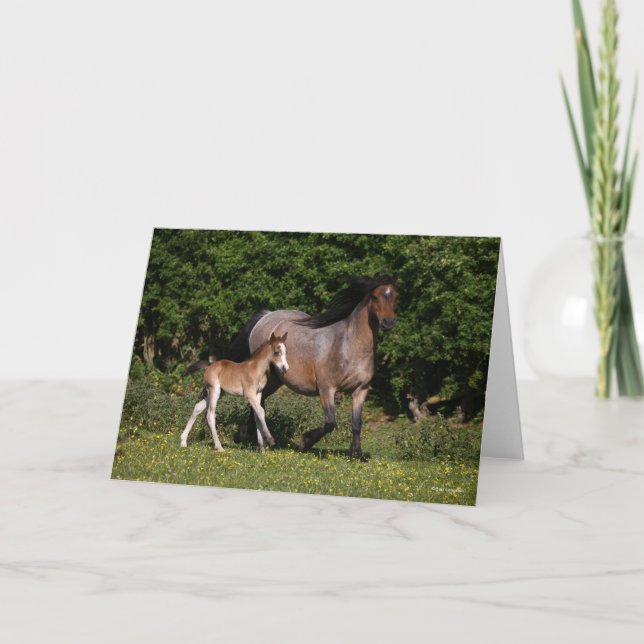 Bob Langrish | Welsh Pony Mare and Foal Running Card (Front)