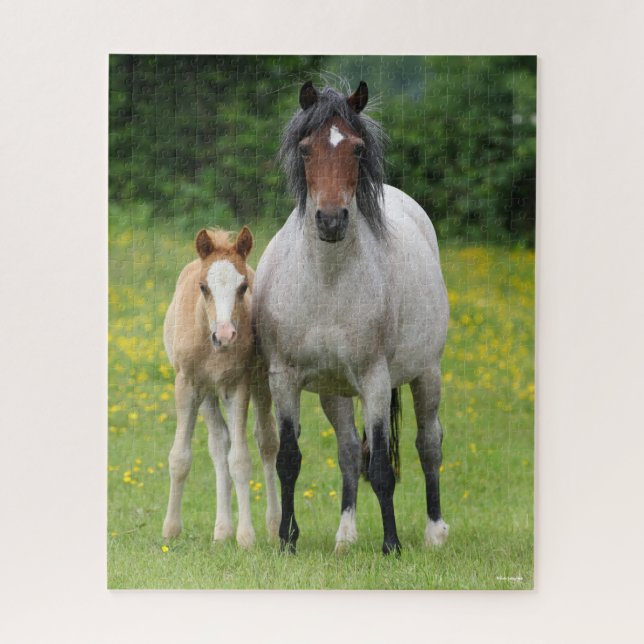 Bob Langrish | Welsh Pony Mare and Foal Standing Jigsaw Puzzle (Vertical)