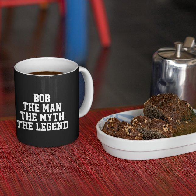 Bob: Man, Myth, Legend, black Two-Tone Coffee Mug (Bob: Man, Myth, Legend, black Two-Tone Coffee Mug)