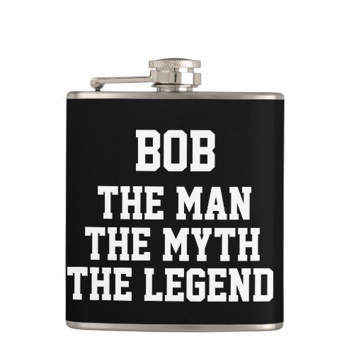 Bob Man Myth Legend Flask