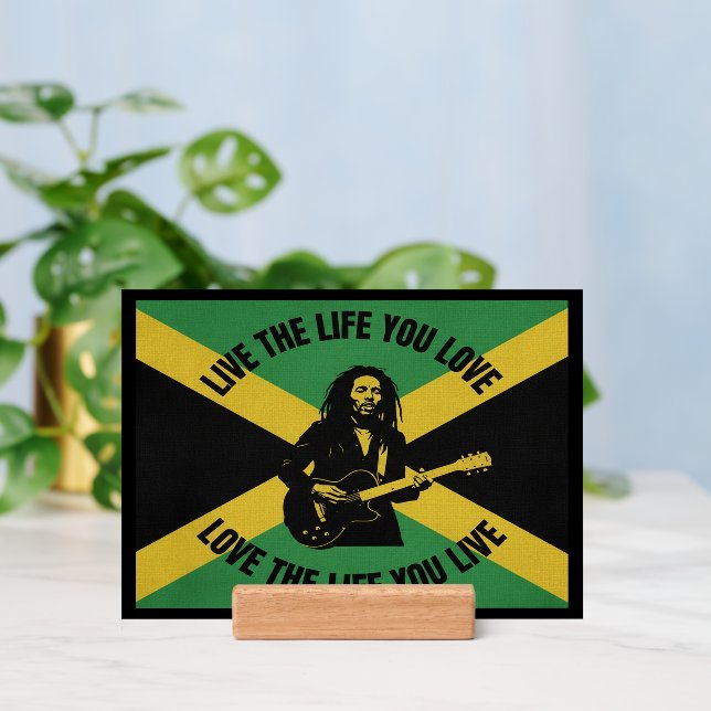 Bob Marley Desk Plaque Holder (Insitu 3 (Back))