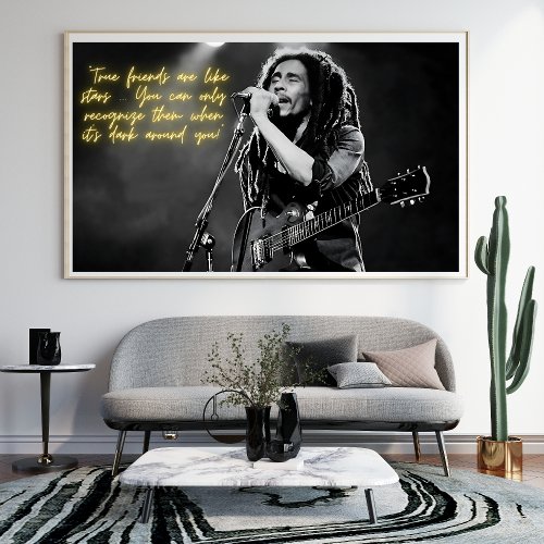 Bob Marley True Friends Quote Photo Print