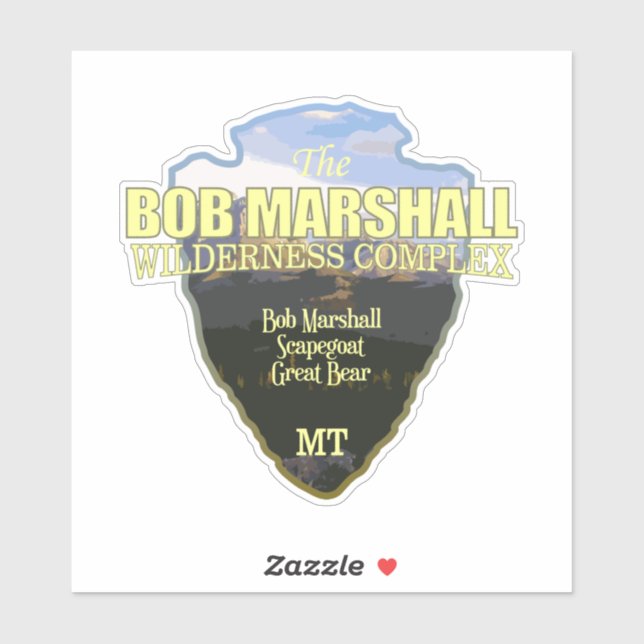Bob Marshall Wilderness Complex (arrowhead) Sticker (Sheet)