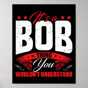 Bob Name Personalized Birthday Fun Christmas Poster