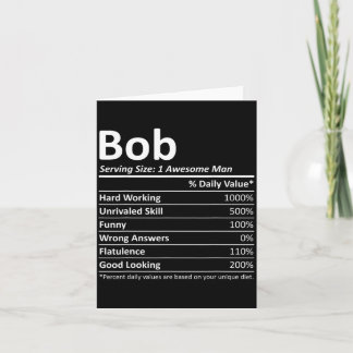 Bob Nutrition Funny Birthday D Name Gif Card