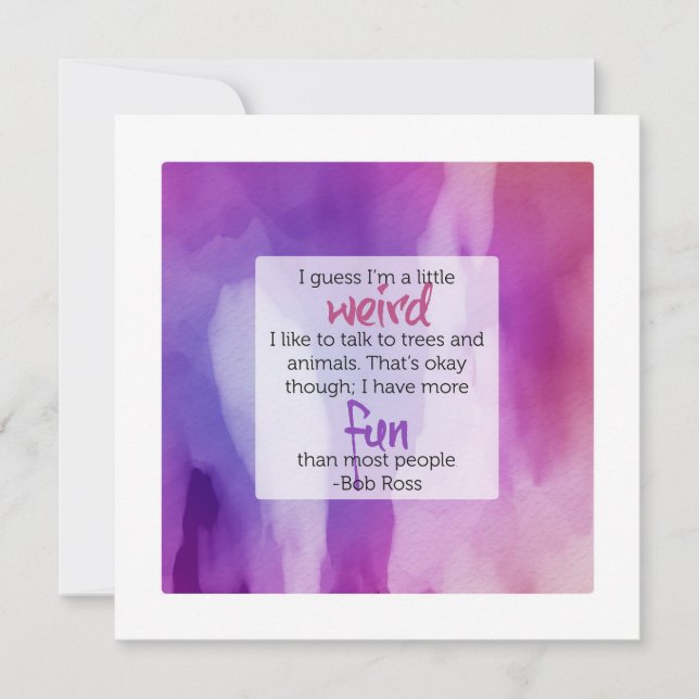 Bob Ross Inspirational Quote Greeting Card (Front)